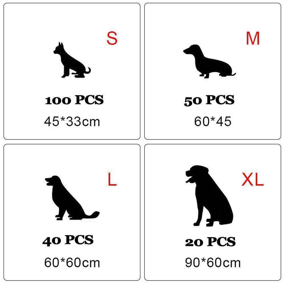 100PCS XL Dog Pads PEE Puppy Training Underpads House Ultra Heavy US - Simply Petastic