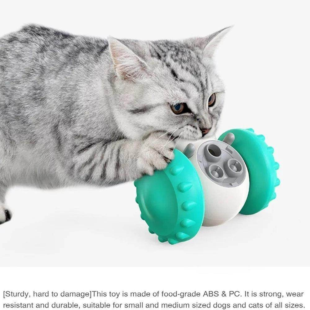 Dog Treat Ball IQ Training Treat Dispensing Dog Toys Interactive Food Puzzles Ball for Dogs Cats Pet Slow Feeder Ball Robot Green - Simply Petastic