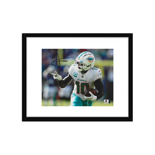 Tyreek Hill Miami Dolphins Autographed 8x10 Photo Art Print W/ Frame B