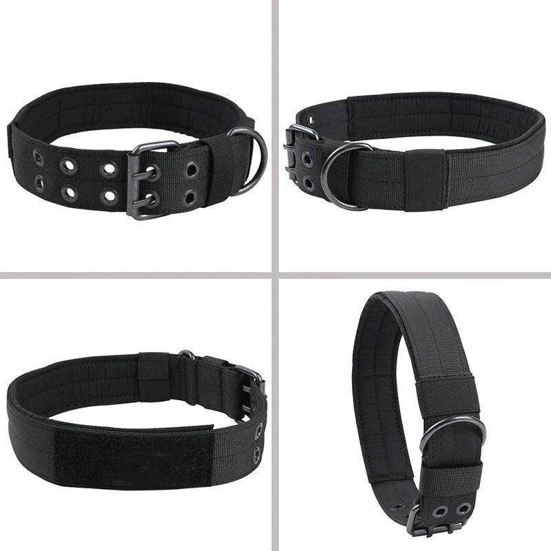 2" Wide Tactical Heavy Duty Nylon Large Dog Collar K9 Military with Metal Buckle - Simply Petastic