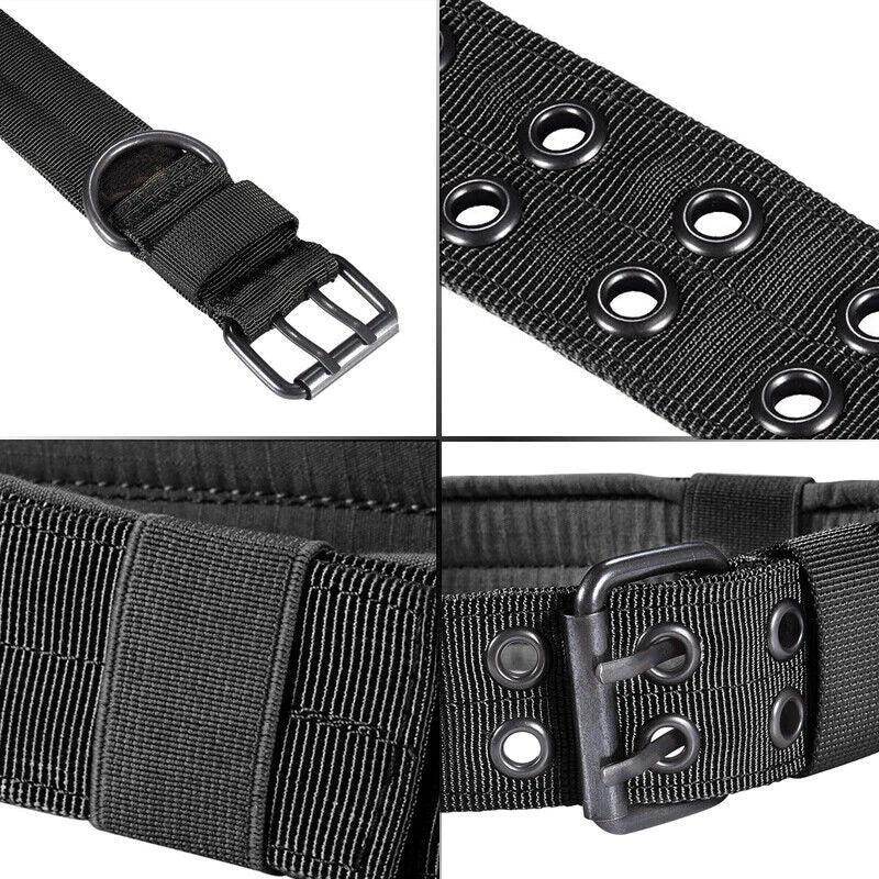 2" Wide Tactical Heavy Duty Nylon Large Dog Collar K9 Military with Metal Buckle - Simply Petastic