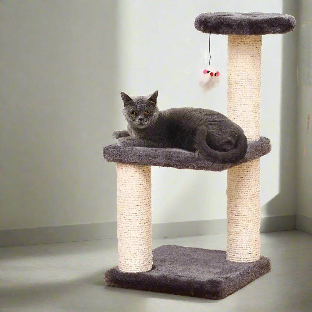 Active Cat Tower with Jumping Platform for Indoor Fun - Simply Petastic