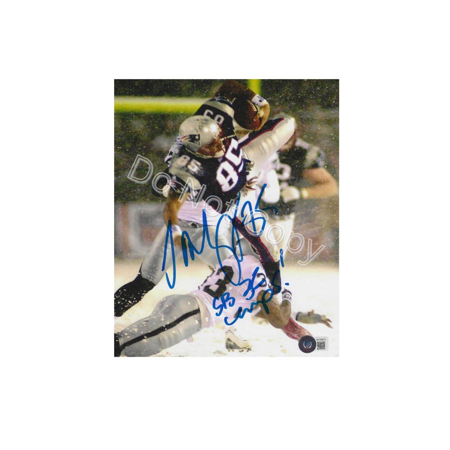 Jermaine Wiggins New England Patriots Autographed 8x10 Photo Art Print W/ Frame