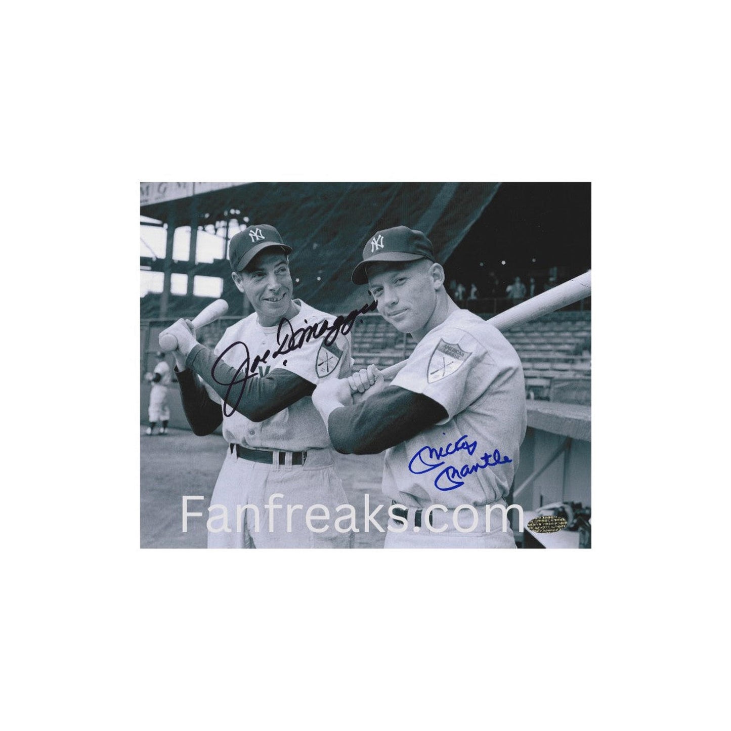 Joe DiMaggio And Mickey Mantle Yankees 8x10 Art Print W/ Frame