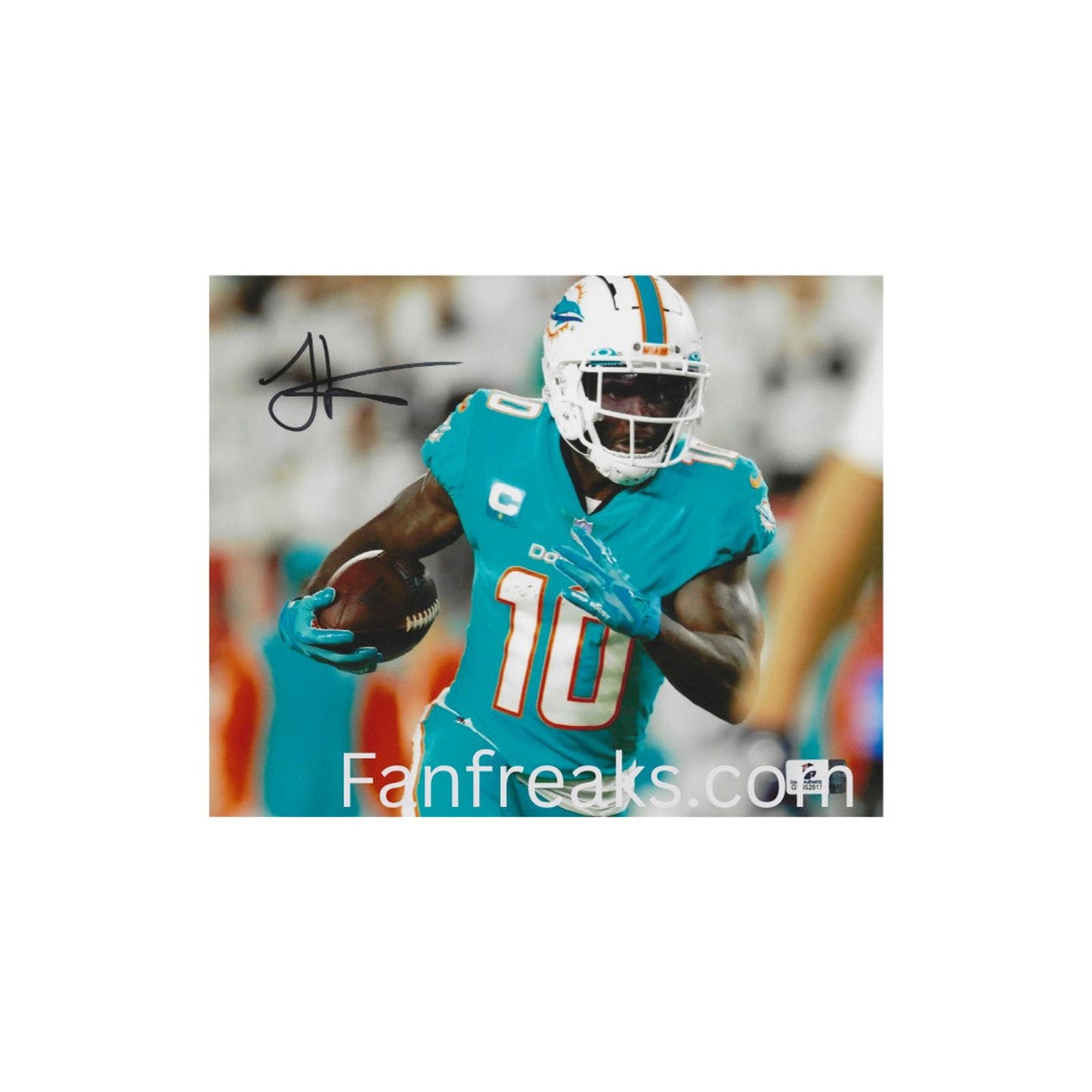 Tyreek Hill Miami Dolphins Autographed 8x10 Photo Art Print W/ Frame A
