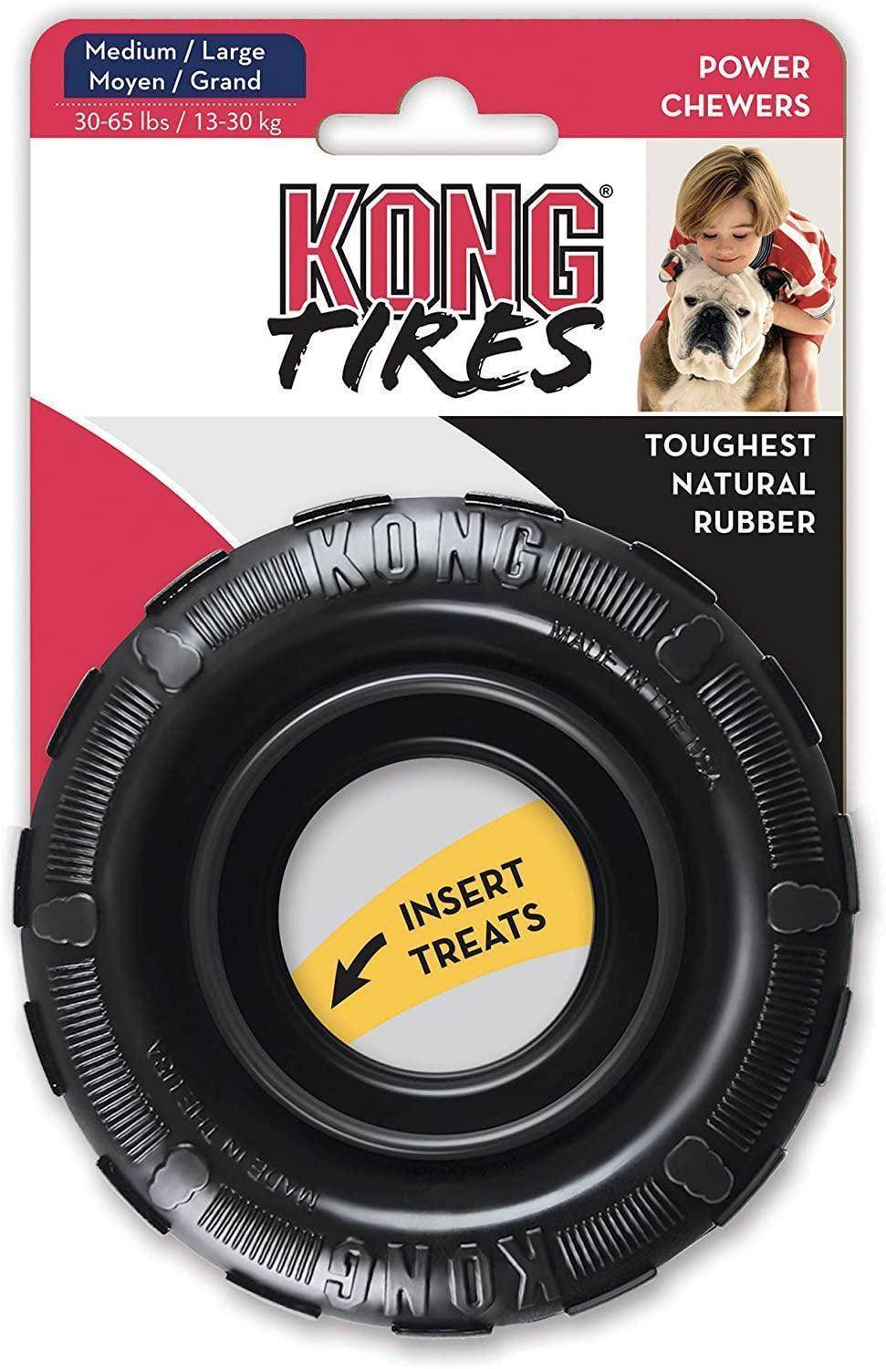 - Tires - Durable Rubber Chew Toy and Treat Dispenser for Power Chewers - for Medium/Large Dogs - Simply Petastic