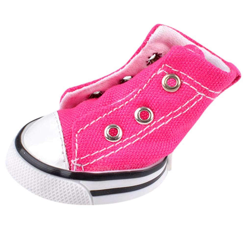 4 Pcs Pet Dog Puppy Canvas Sport Shoes, Sneaker Boots, Outdoor Nonslip Causal Shoes