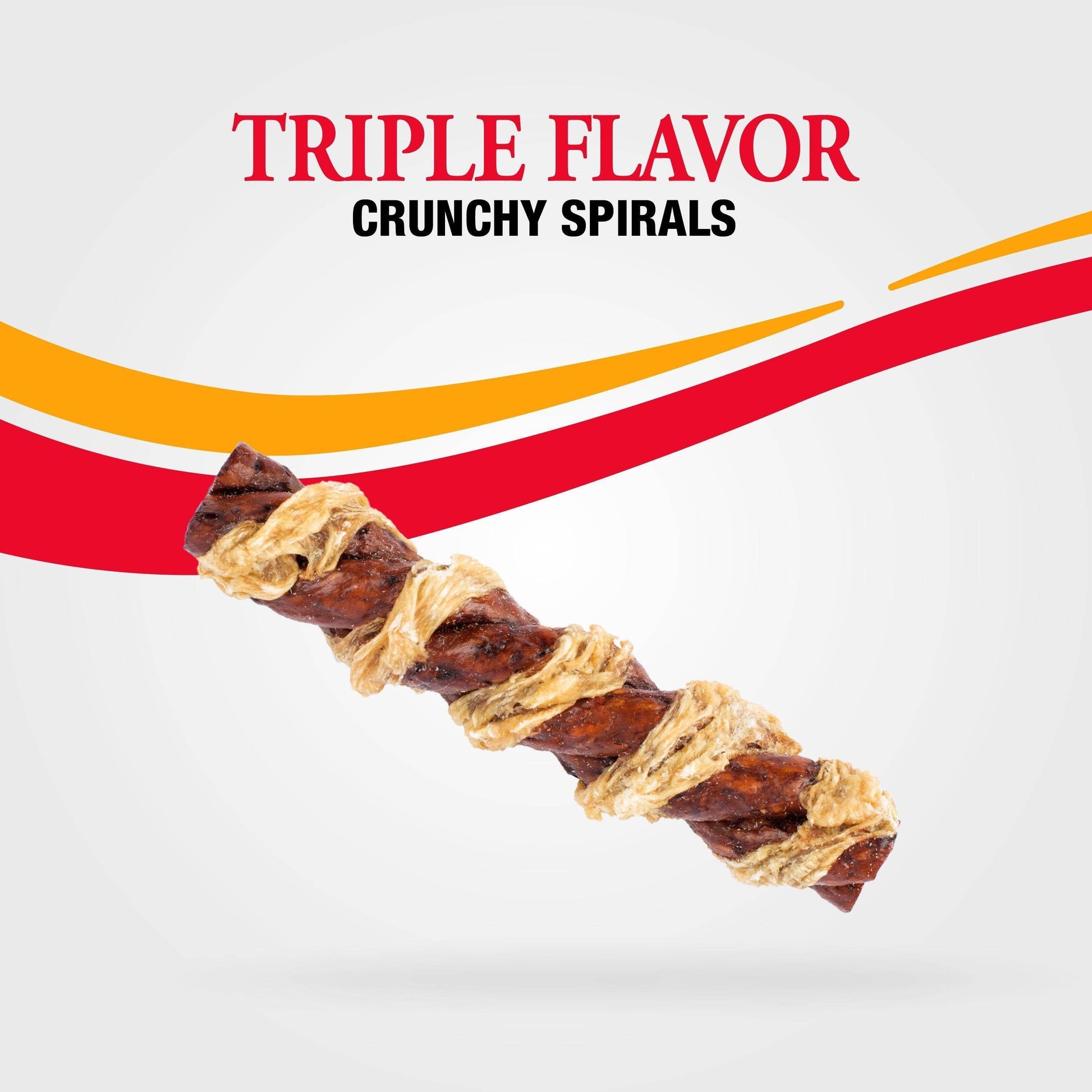 Good ‘N’ Fun Triple Flavor Crunchy Spirals, Long-Lasting Dog Chews, 3 Count - Simply Petastic
