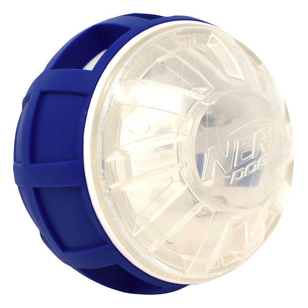 Puzzle Treat Ball 3.5” Slow Feeder Dog Toy for Small & Medium Dogs, Clear & Blue - Simply Petastic