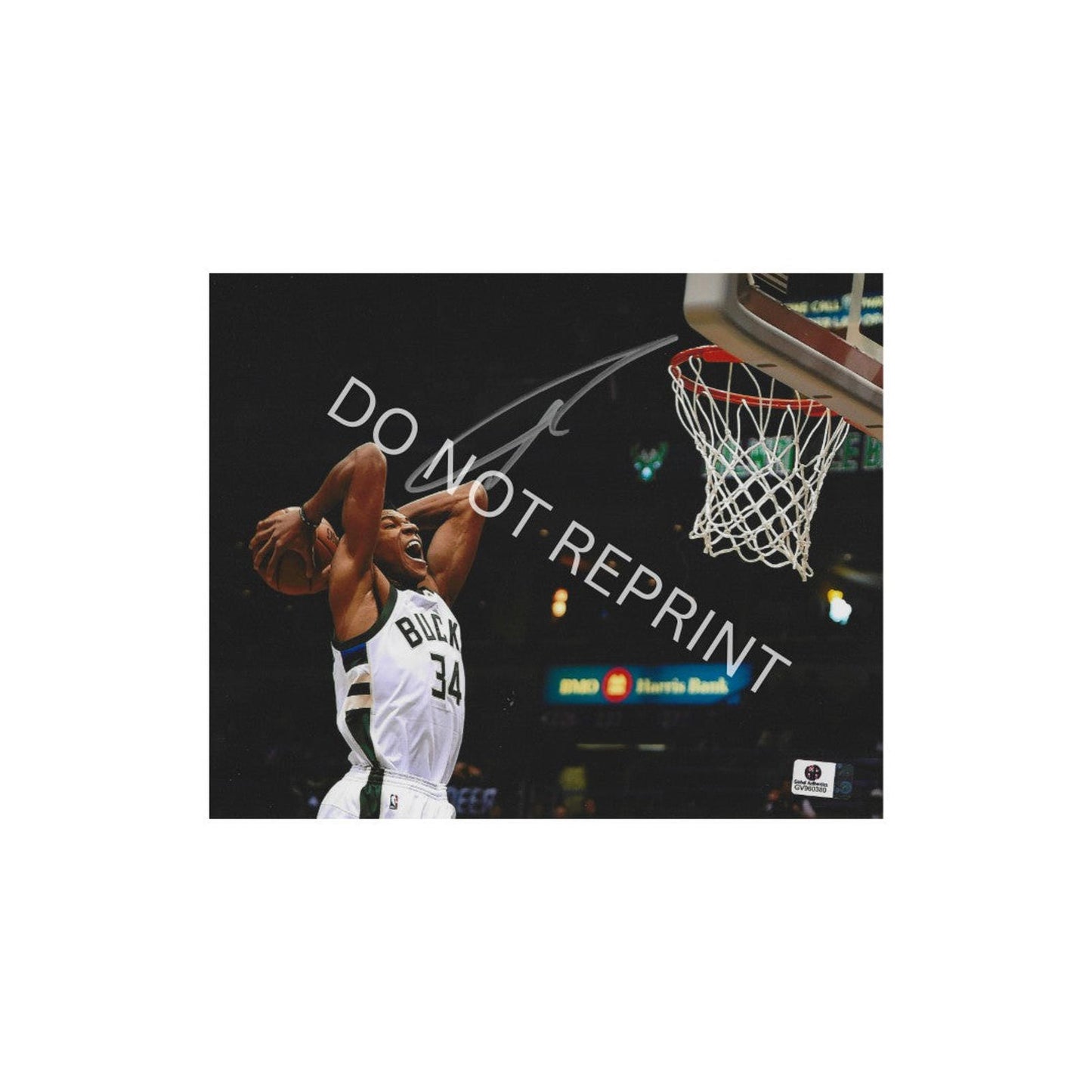 Giannis Antetokounmpo Milwaukee Bucks Autographed 8x10 Photo Art Print   No Frame A