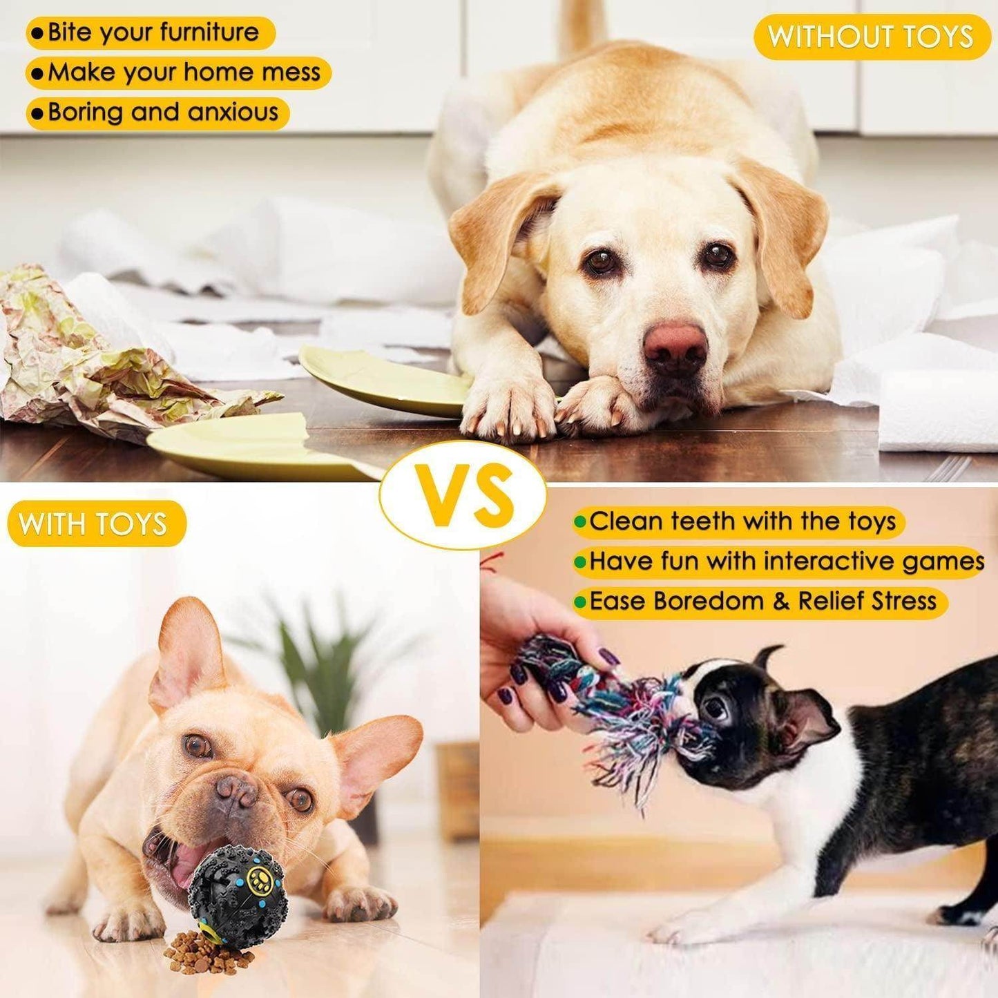 Dog Puppy Toys 23 Pack, Puppy Chew Toys for Fun and Teeth Cleaning, Dog Squeak Toys,Treat Dispenser Ball, Tug of War Toys, Puppy Teething Toys, Dog Rope Toys Pack for Medium to Small Dogs - Simply Petastic