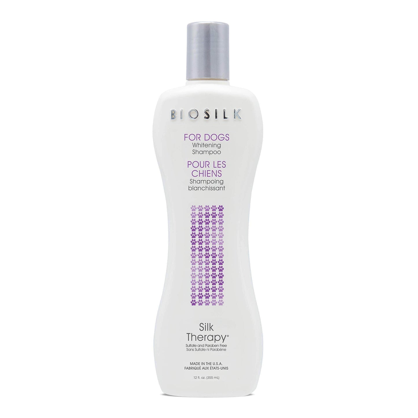 BioSilk Silk Therapy Whitening Dog Shampoo for Dogs - Pet Safe Grooming and Brightening Shampoo for a Bright White Coat - Dog Wash Enhances Shine and Softness, 12 Fl Oz - Simply Petastic