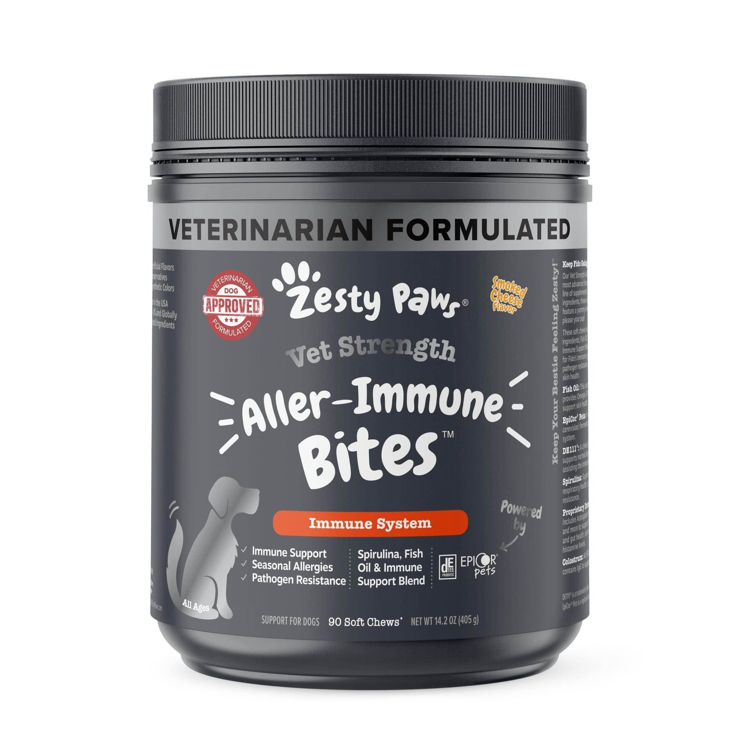Zesty Paws Dog Allergy Relief - Anti Itch Supplement - Omega 3 Probiotics for Dogs - Digestive Health - Soft Chews for Skin & Seasonal Allergies - with Epicor Pets - Lamb - 90 Count - Simply Petastic