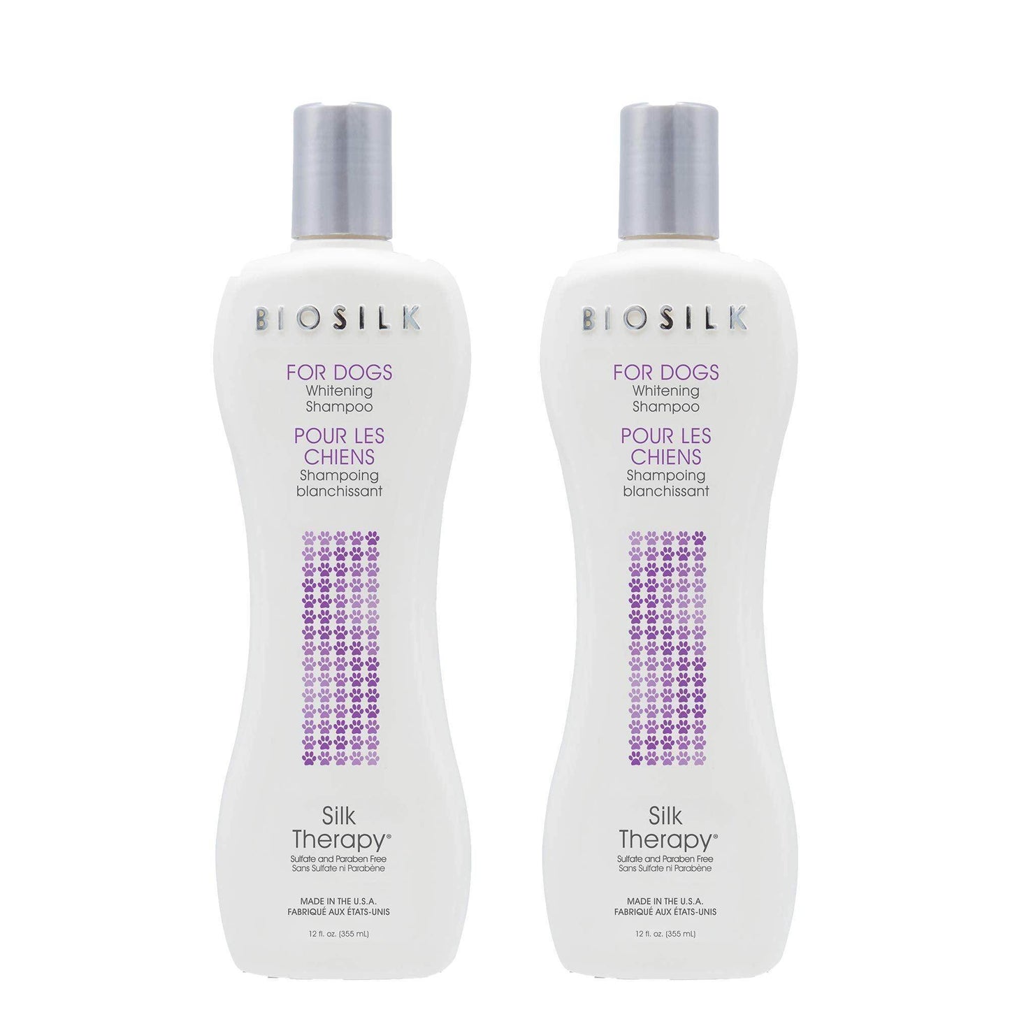 BioSilk Silk Therapy Whitening Dog Shampoo for Dogs - Pet Safe Grooming and Brightening Shampoo for a Bright White Coat - Dog Wash Enhances Shine and Softness, 12 Fl Oz - Simply Petastic