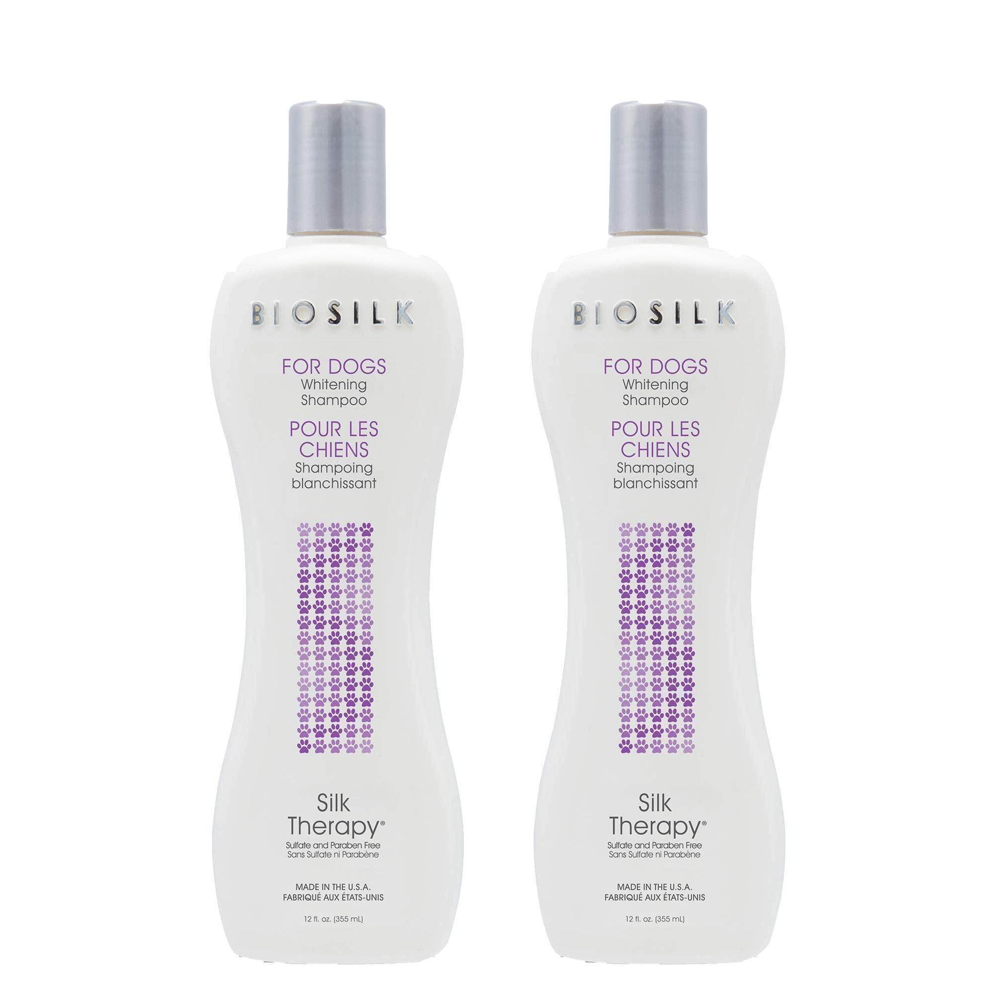 BioSilk Silk Therapy Whitening Dog Shampoo for Dogs - Pet Safe Grooming and Brightening Shampoo for a Bright White Coat - Dog Wash Enhances Shine and Softness, 12 Fl Oz - Simply Petastic