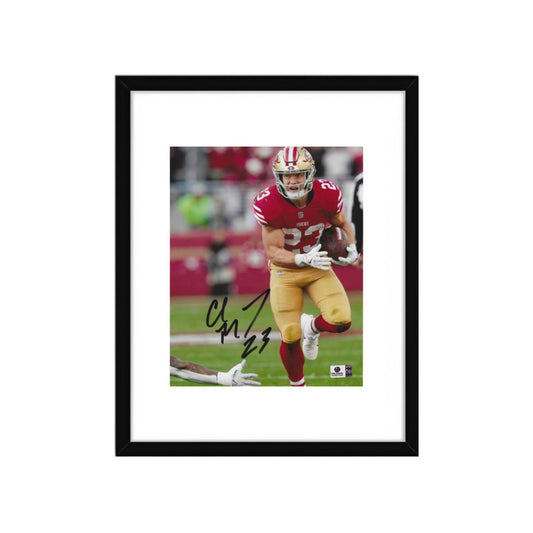 Christian McCaffery San Francisco 49ers Autographed 8x10 Photo Art Print W/ Frame