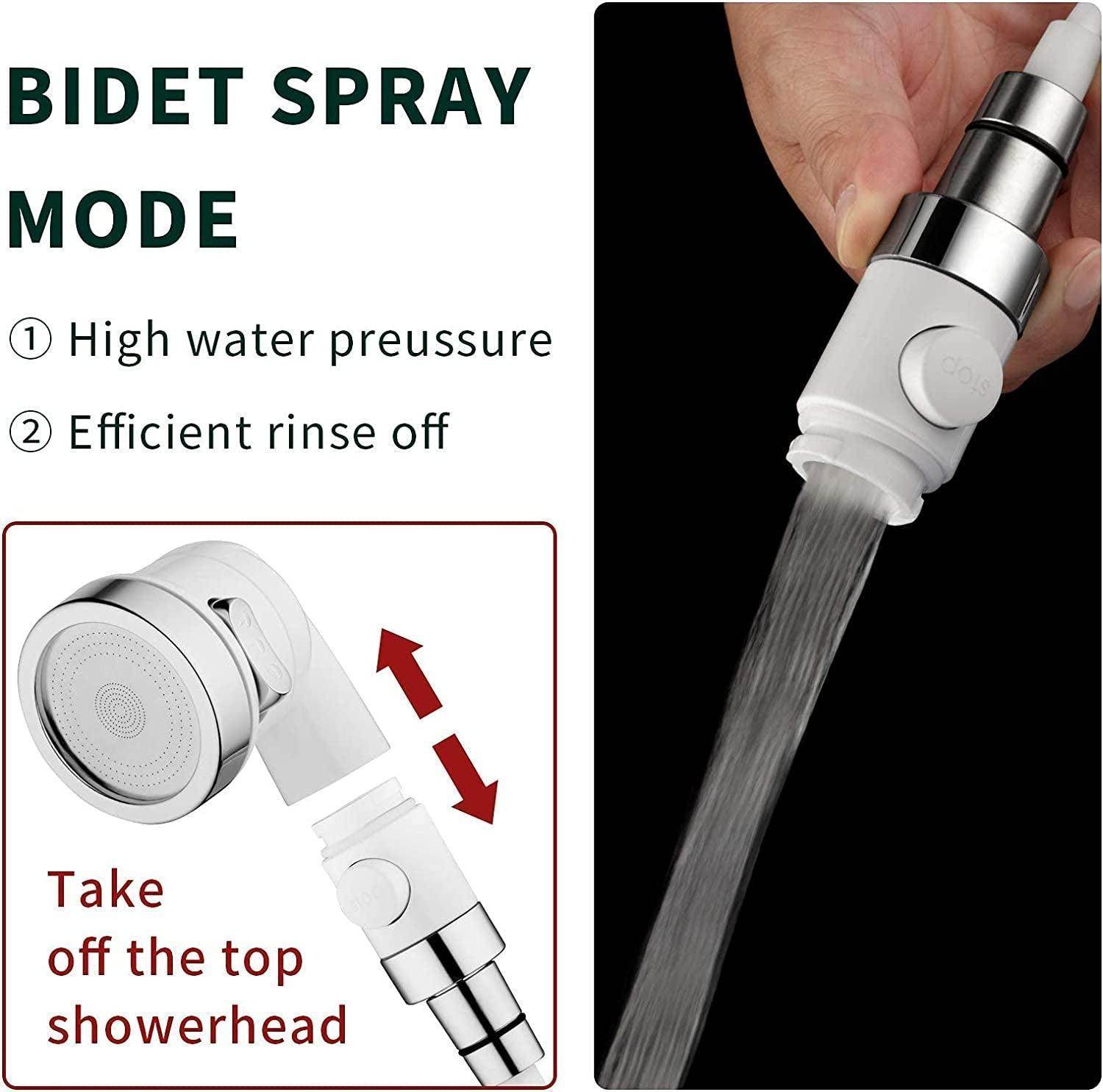Sink Faucet Sprayer Attachment, Shower Head Attaches to Tub Faucet, Dog Bathing Hose Shower Set for Laundry Bathroom Kitchen - Simply Petastic