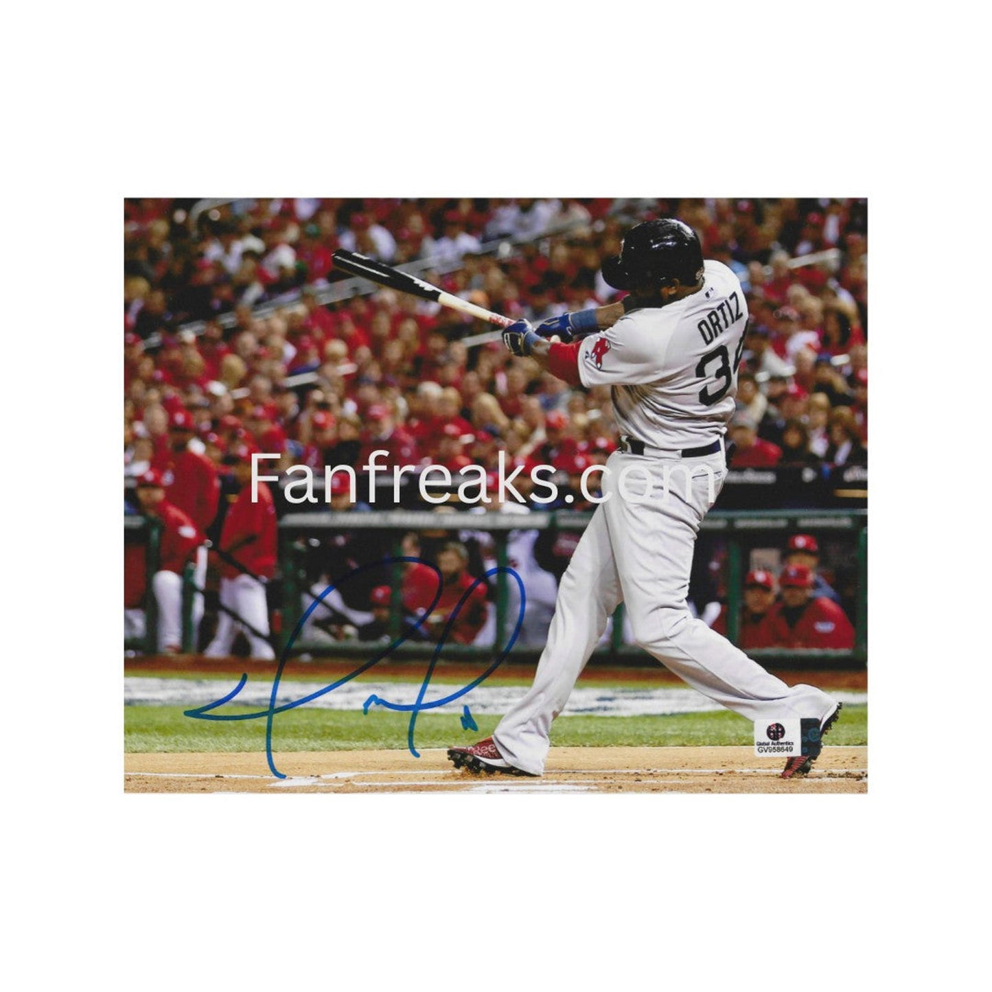 David Ortiz Boston Red Sox Autographed 8x10 Photo Art Print   No Frame