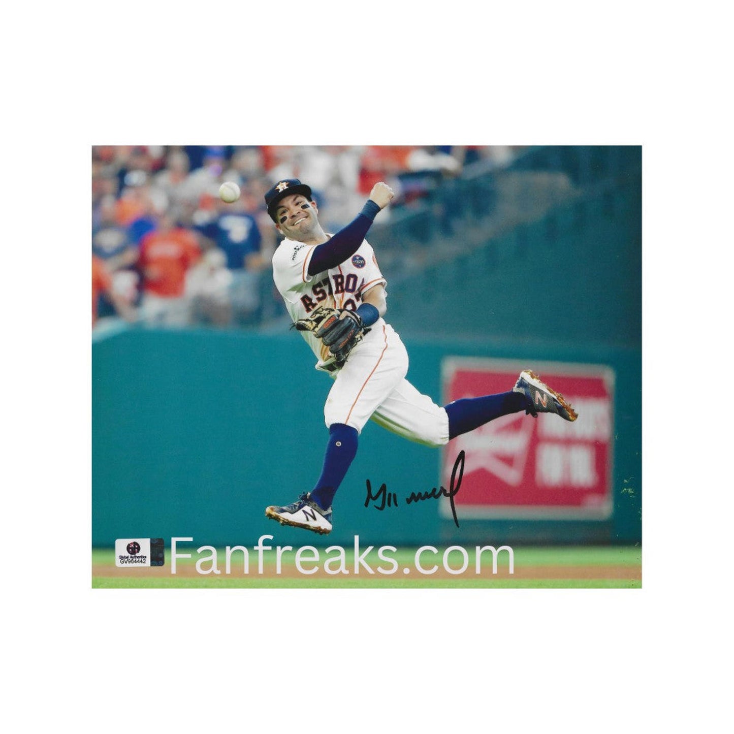 Jose Altuve Houston Astros Autographed 8x10 Photo Art Print   No Frame