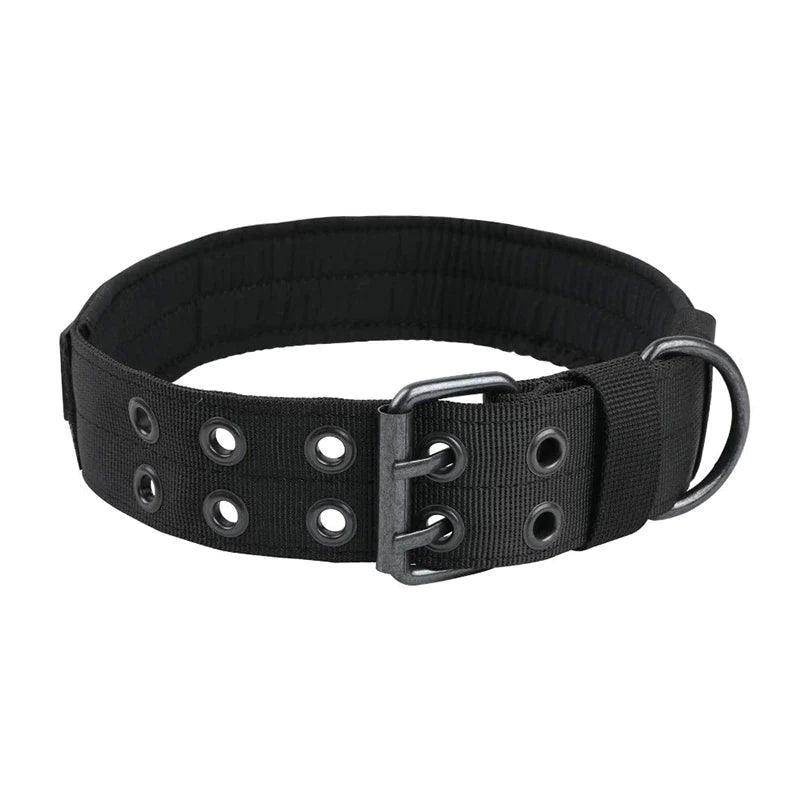 2" Wide Tactical Heavy Duty Nylon Large Dog Collar K9 Military with Metal Buckle - Simply Petastic