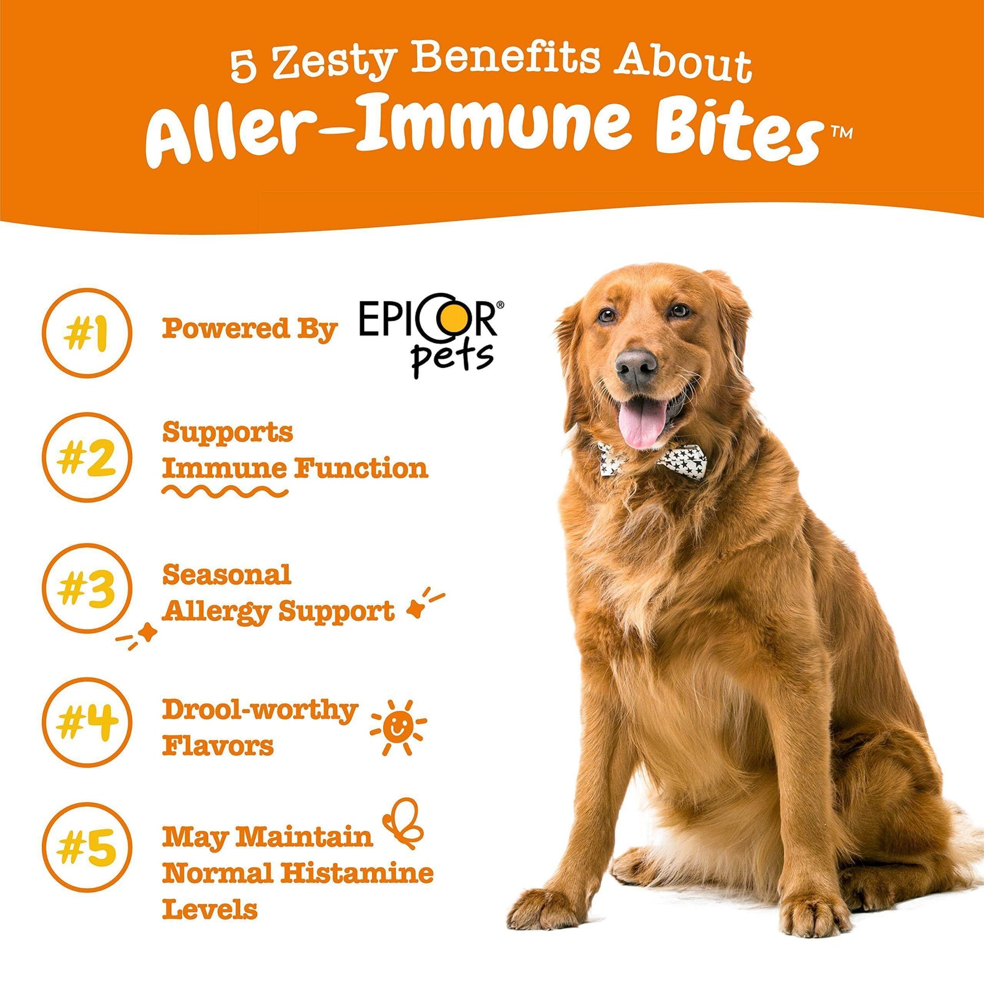 Zesty Paws Dog Allergy Relief - Anti Itch Supplement - Omega 3 Probiotics for Dogs - Digestive Health - Soft Chews for Skin & Seasonal Allergies - with Epicor Pets - Lamb - 90 Count - Simply Petastic