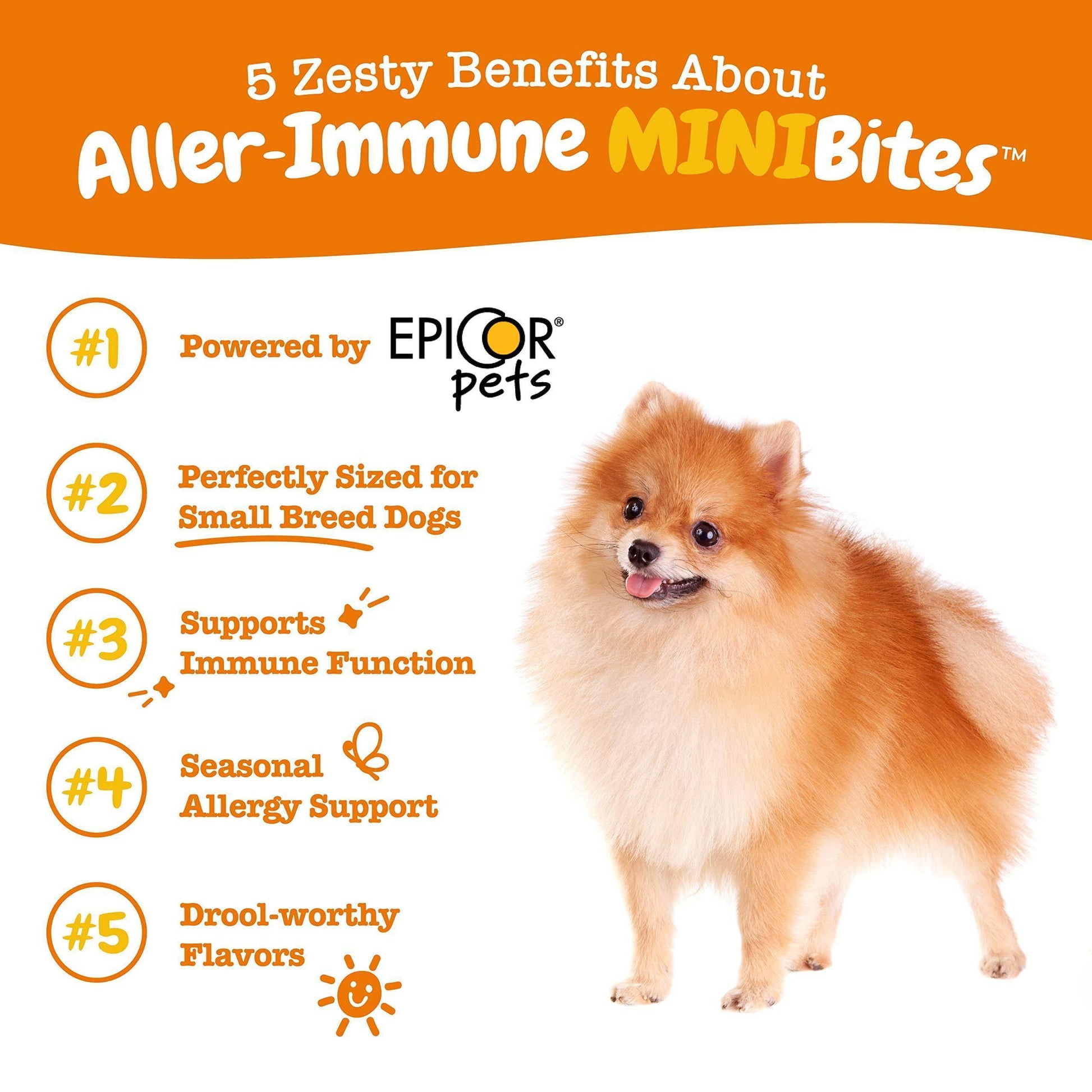 Zesty Paws Dog Allergy Relief - Anti Itch Supplement - Omega 3 Probiotics for Dogs - Digestive Health - Soft Chews for Skin & Seasonal Allergies - with Epicor Pets - Lamb - 90 Count - Simply Petastic
