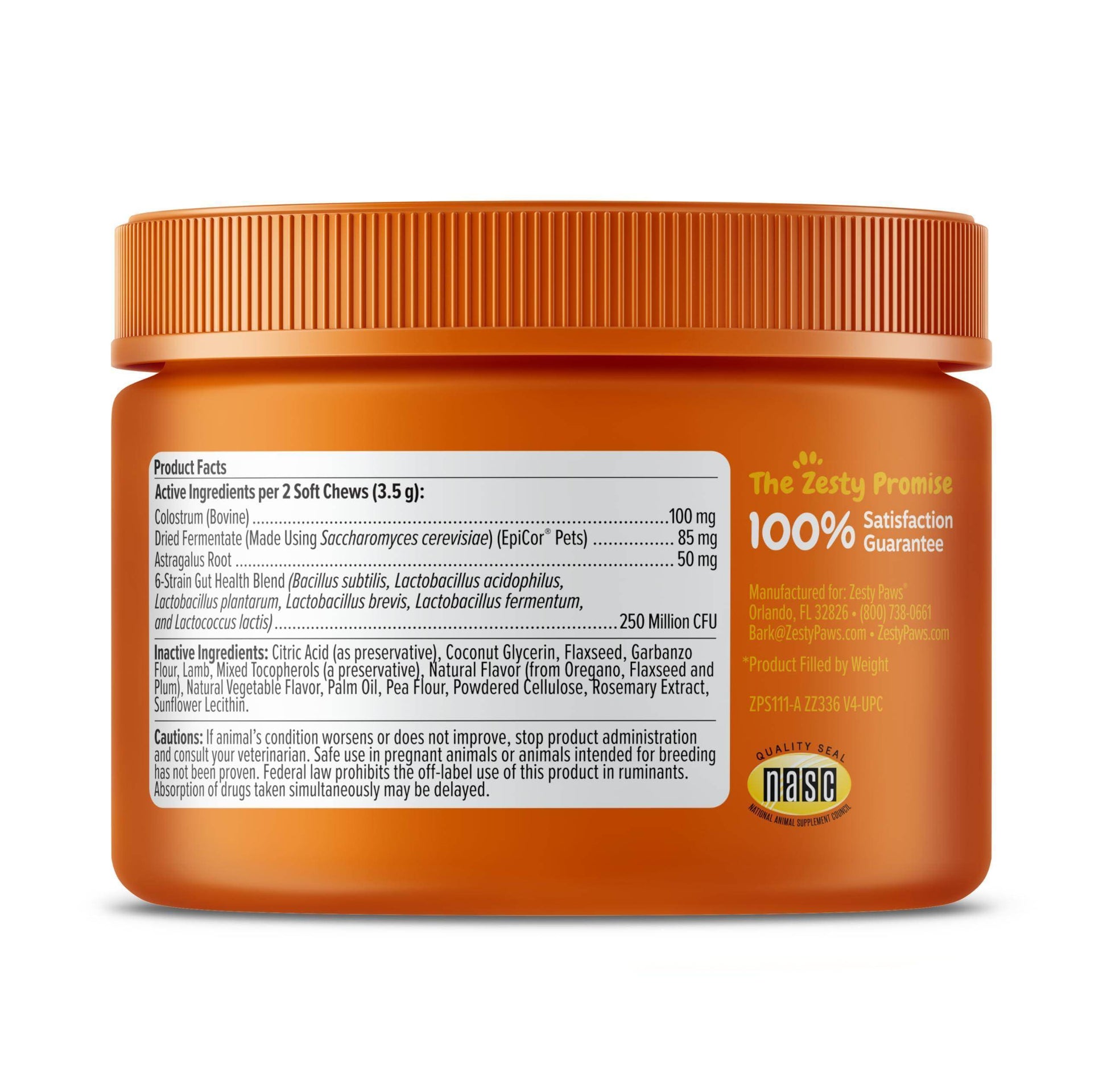 Zesty Paws Dog Allergy Relief - Anti Itch Supplement - Omega 3 Probiotics for Dogs - Digestive Health - Soft Chews for Skin & Seasonal Allergies - with Epicor Pets - Lamb - 90 Count - Simply Petastic