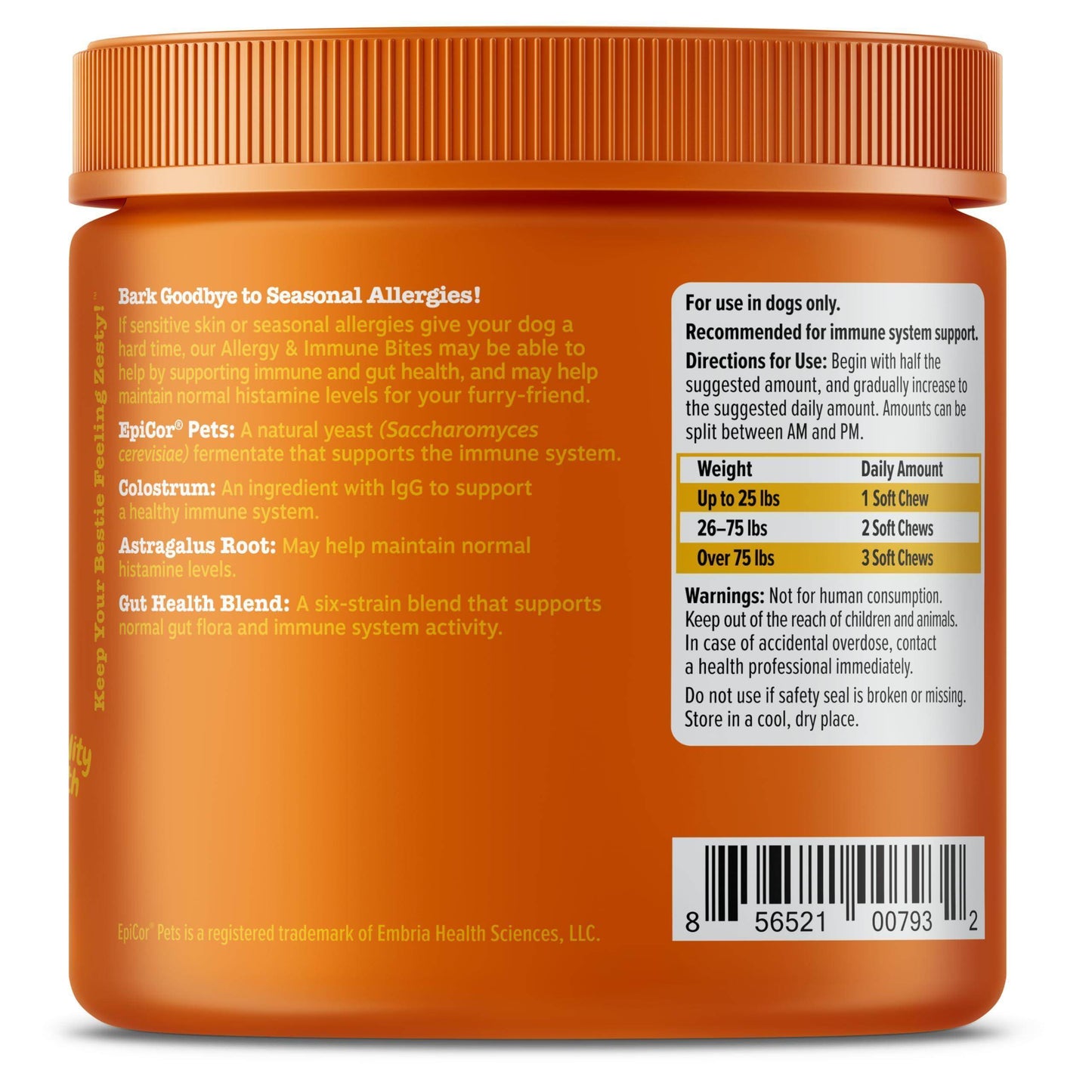 Zesty Paws Dog Allergy Relief - Anti Itch Supplement - Omega 3 Probiotics for Dogs - Digestive Health - Soft Chews for Skin & Seasonal Allergies - with Epicor Pets - Lamb - 90 Count - Simply Petastic