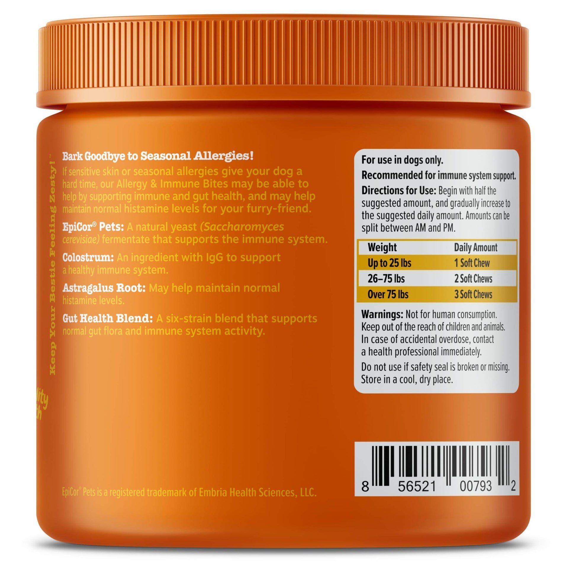 Zesty Paws Dog Allergy Relief - Anti Itch Supplement - Omega 3 Probiotics for Dogs - Digestive Health - Soft Chews for Skin & Seasonal Allergies - with Epicor Pets - Lamb - 90 Count - Simply Petastic