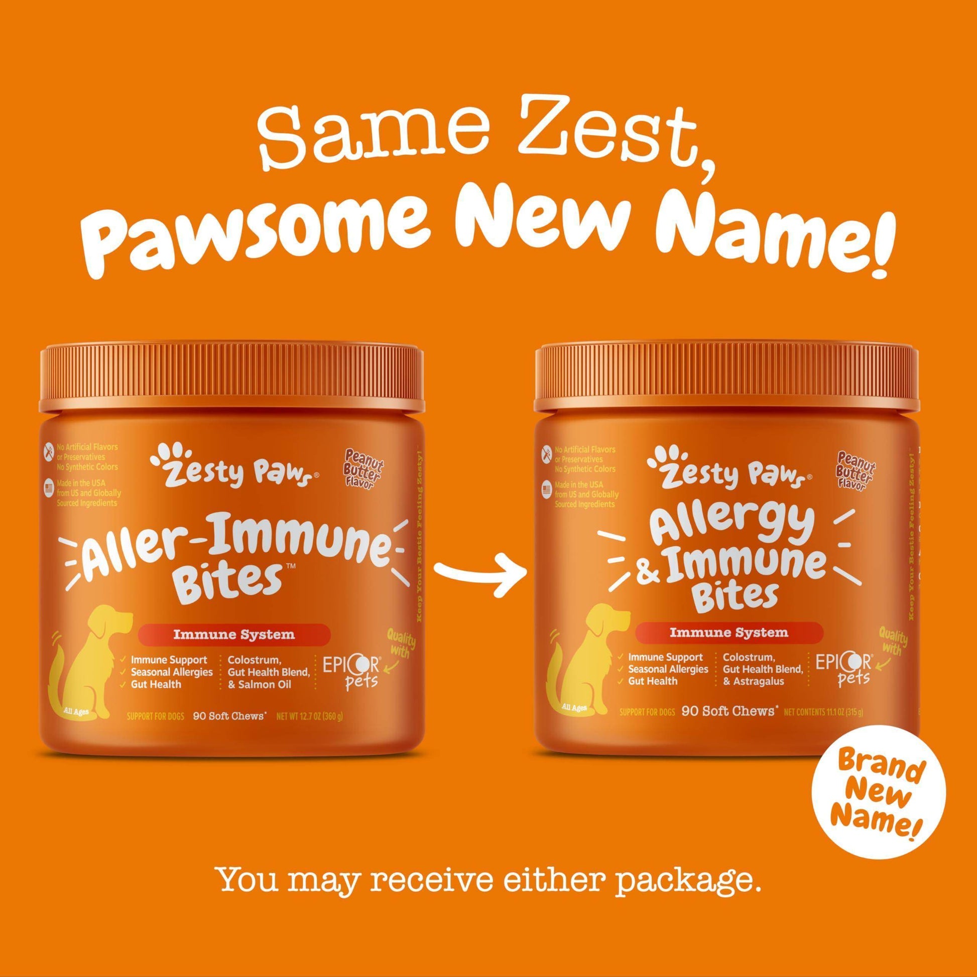 Zesty Paws Dog Allergy Relief - Anti Itch Supplement - Omega 3 Probiotics for Dogs - Digestive Health - Soft Chews for Skin & Seasonal Allergies - with Epicor Pets - Lamb - 90 Count - Simply Petastic