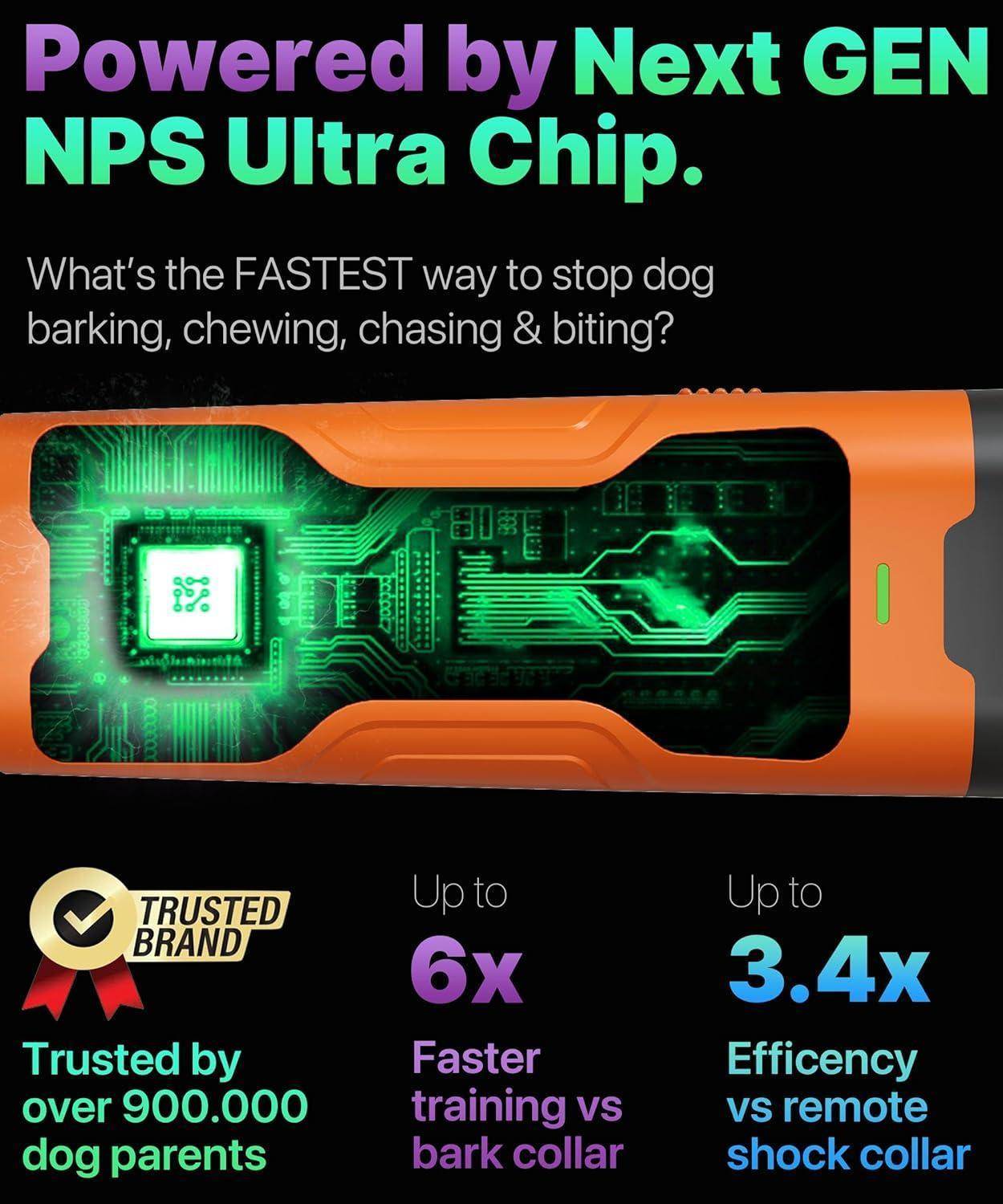 Dog Bark Deterrent Device Stops Bad Behavior | No need yell or swat, Just point to a dog (own or neighbor's) Hit the button | Long-range ultrasonic, Alternative to painful dog shock collar - Simply Petastic