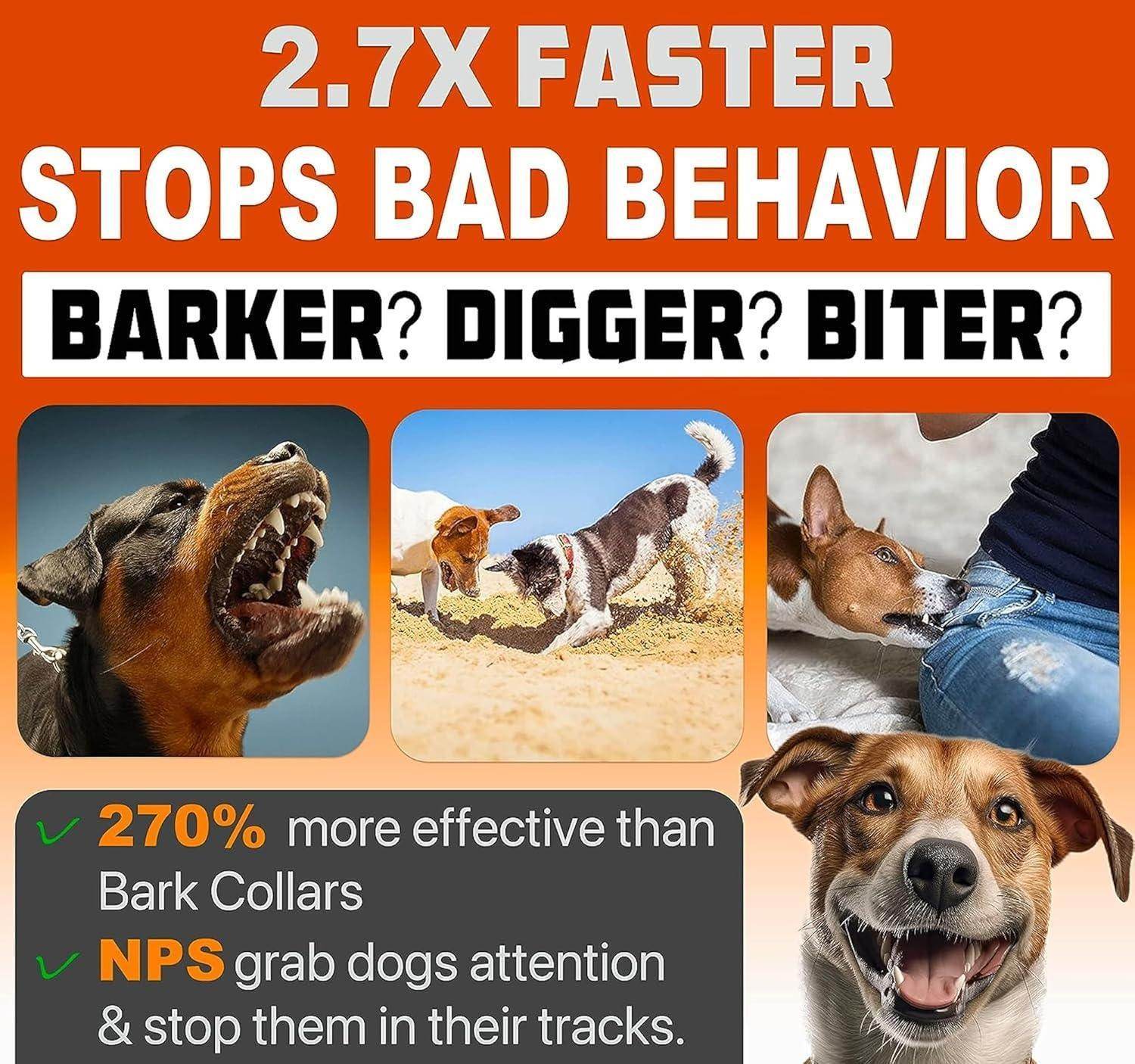 Dog Bark Deterrent Device Stops Bad Behavior | No need yell or swat, Just point to a dog (own or neighbor's) Hit the button | Long-range ultrasonic, Alternative to painful dog shock collar - Simply Petastic