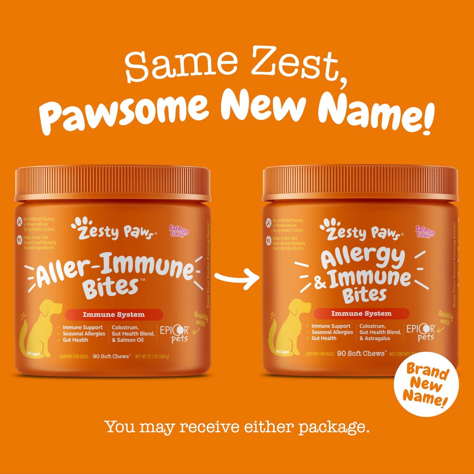 Zesty Paws Dog Allergy Relief - Anti Itch Supplement - Omega 3 Probiotics for Dogs - Digestive Health - Soft Chews for Skin & Seasonal Allergies - with Epicor Pets - Lamb - 90 Count - Simply Petastic