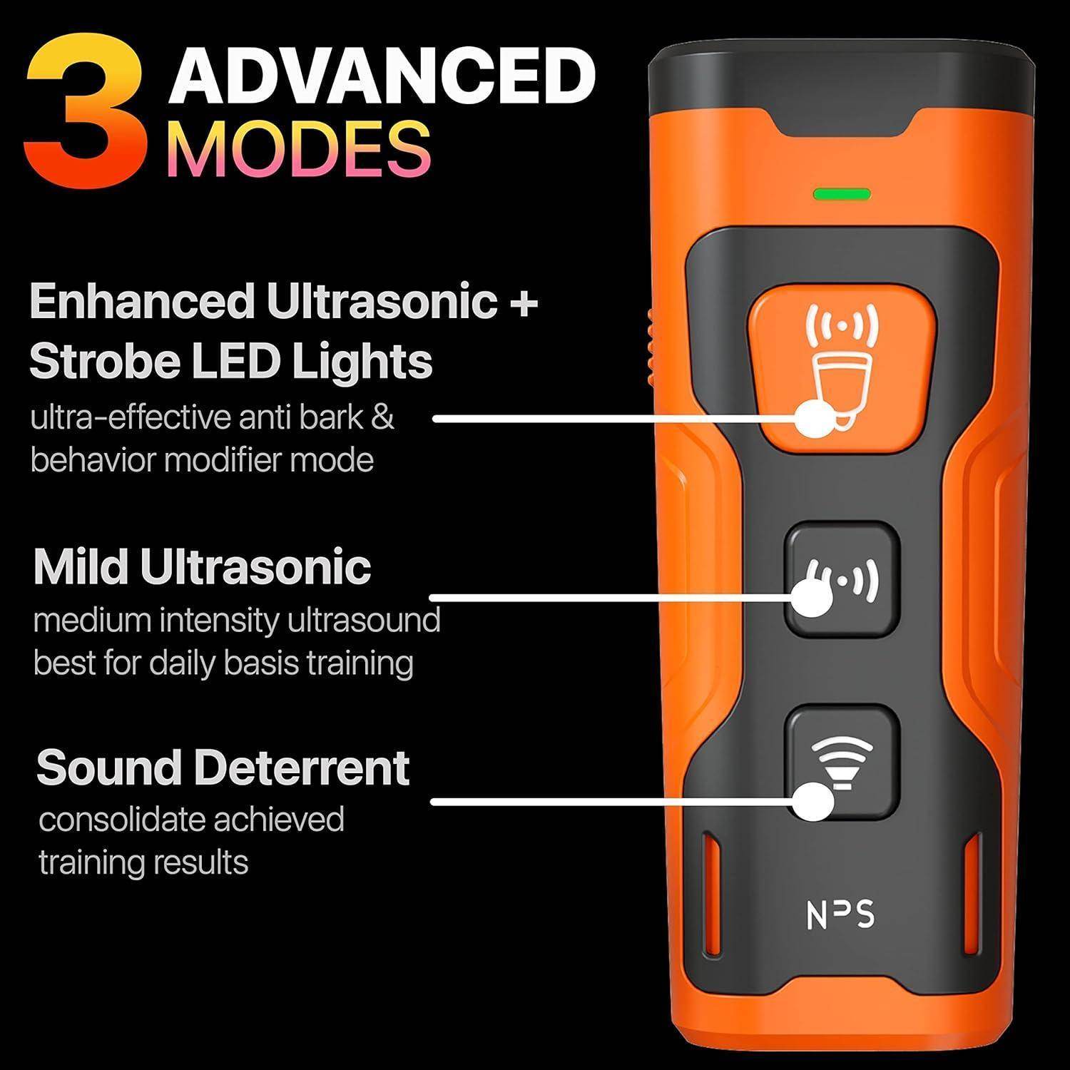 Dog Bark Deterrent Device Stops Bad Behavior | No need yell or swat, Just point to a dog (own or neighbor's) Hit the button | Long-range ultrasonic, Alternative to painful dog shock collar - Simply Petastic