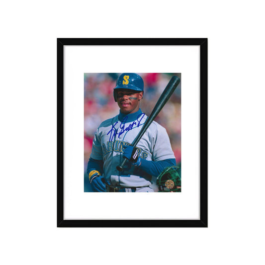 Ken Griffey JR Seattle Mariners 8x10 Autographed Art Print W/ Frame
