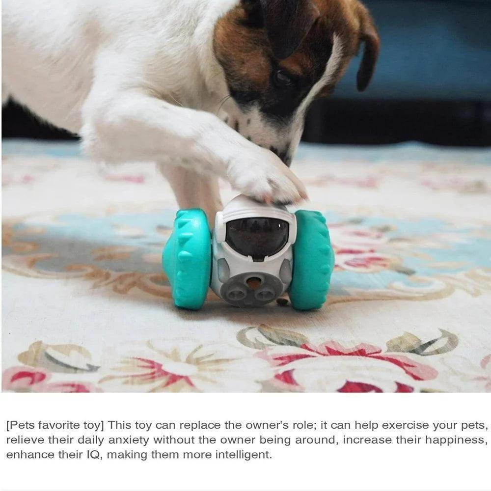 Dog Treat Ball IQ Training Treat Dispensing Dog Toys Interactive Food Puzzles Ball for Dogs Cats Pet Slow Feeder Ball Robot Green - Simply Petastic
