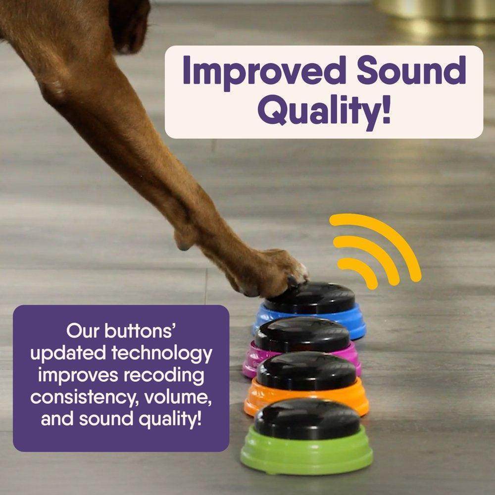 Talking Pet Starter Set - 4 Recordable Buttons for Dog Communication, Talking Dog Buttons - Simply Petastic