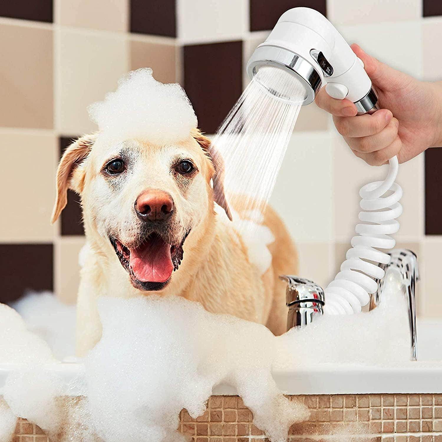 Sink Faucet Sprayer Attachment, Shower Head Attaches to Tub Faucet, Dog Bathing Hose Shower Set for Laundry Bathroom Kitchen - Simply Petastic