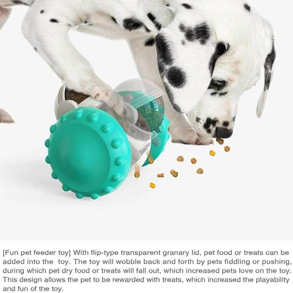 Dog Treat Ball IQ Training Treat Dispensing Dog Toys Interactive Food Puzzles Ball for Dogs Cats Pet Slow Feeder Ball Robot Green - Simply Petastic