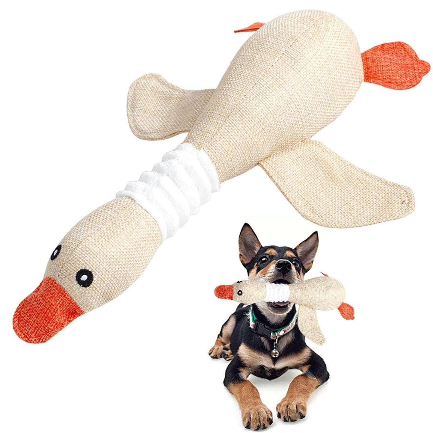 Squeaky Plush Duck Goose Soft Pet Dog Toy - Simply Petastic