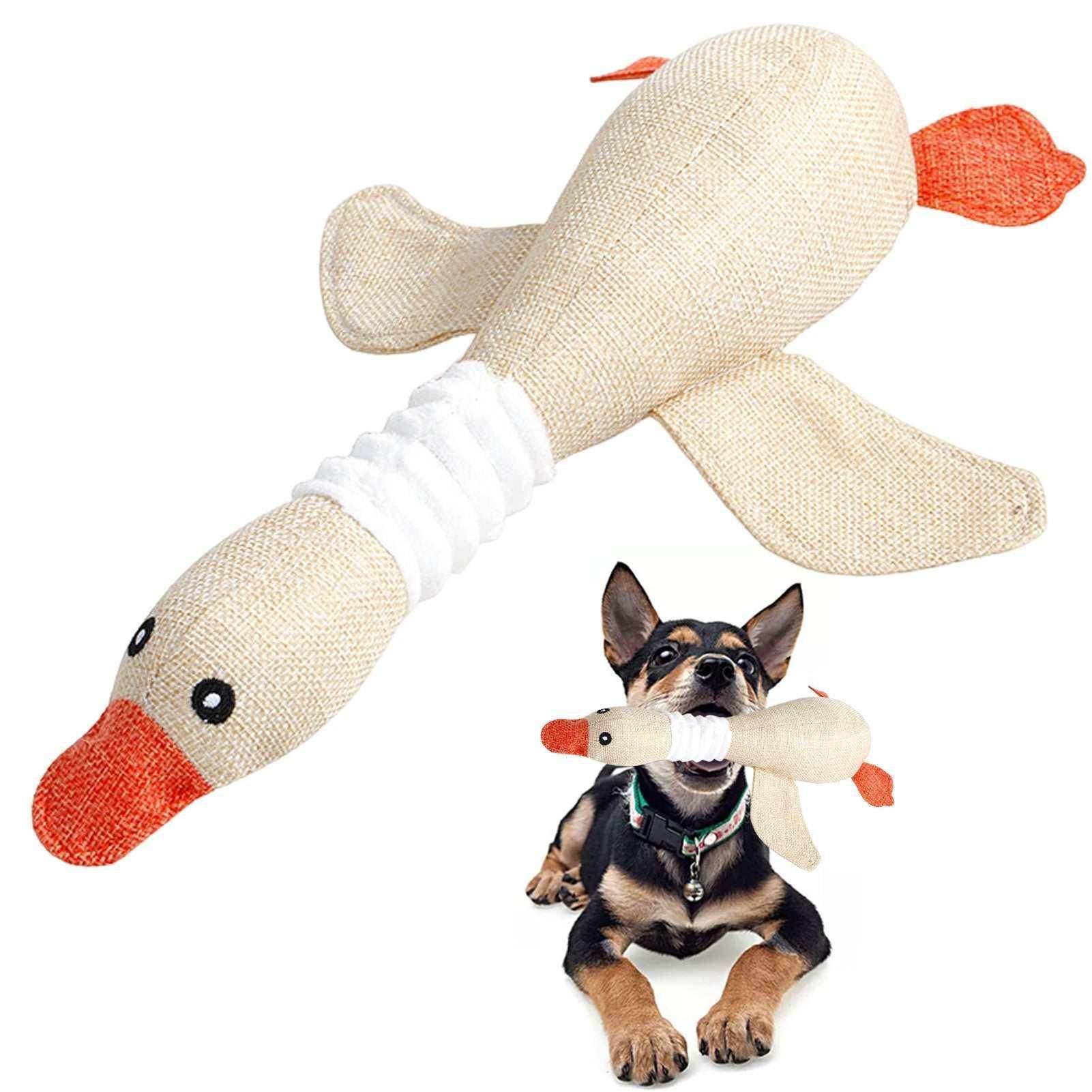 Squeaky Plush Duck Goose Soft Pet Dog Toy - Simply Petastic