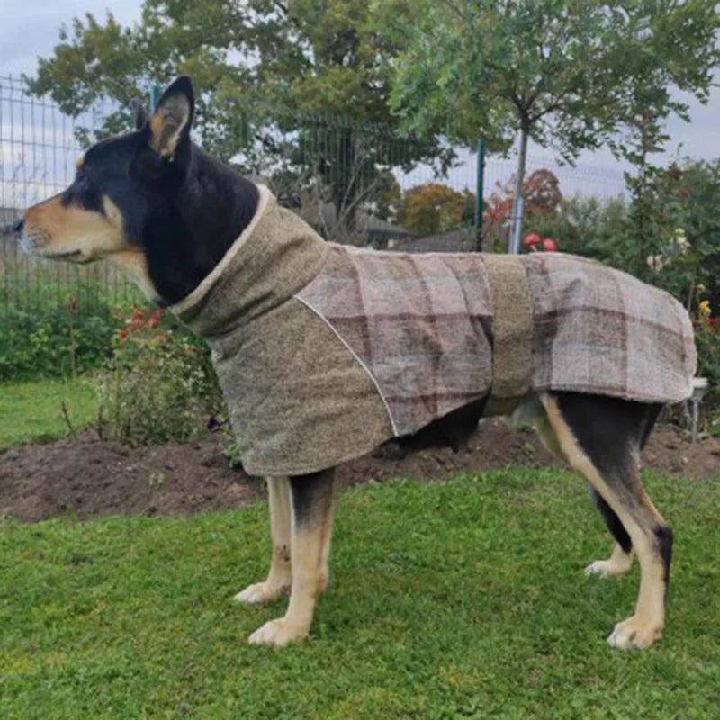 Fashion Plaid Print Pet Jacket with Belt for Dogs - Simply Petastic