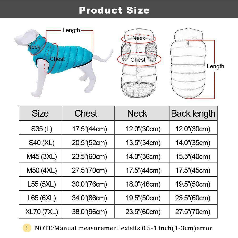 Warm Winter 3 layer reversible Dog Vest Waterproof Outfit for all dog sizes - Simply Petastic