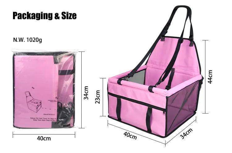 Waterproof Collapsible Folding Safety Sturdy Pet Puppy Dog Cat Car Booster Seat Safety Box Seat Belt - Simply Petastic