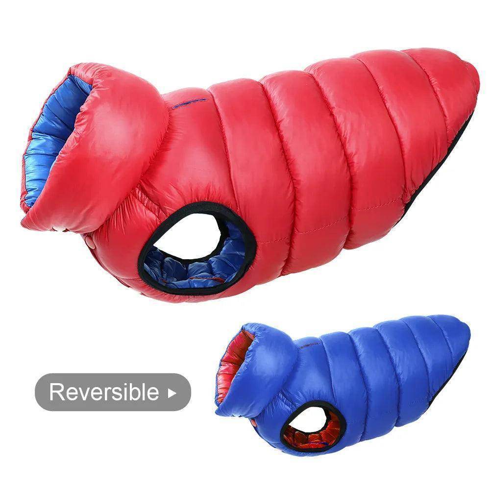 Warm Winter 3 layer reversible Dog Vest Waterproof Outfit for all dog sizes - Simply Petastic