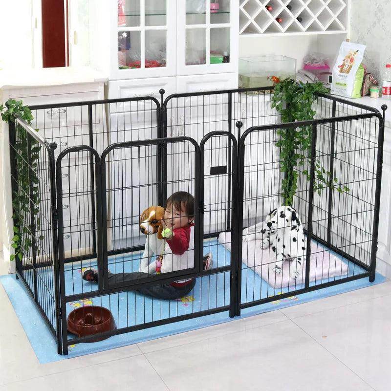 420 5 Sizes Medium Large Dog Fence Square Tube Multifunctional Dog Outdoor Play Pen Pet Cages - Simply Petastic