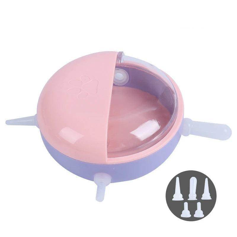 Silicone Puppy Kitten Feeder Nursing 180ml Milk Bowl With 4 Nipple Bionic Self Feeding Device for Baby Pet Prevent Milk - Simply Petastic