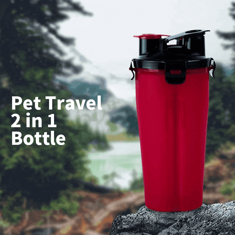 2 In 1 Water and Food Dispenser With Collapsible Bowl Set - Simply Petastic
