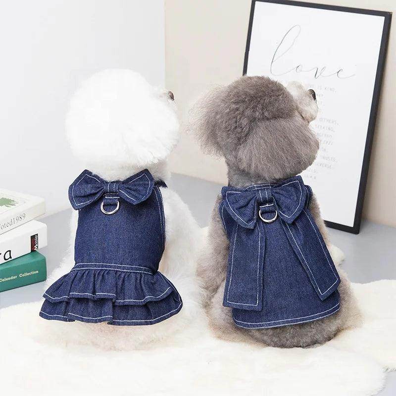 Fashion Denim Skirt Pet Harness For - Simply Petastic