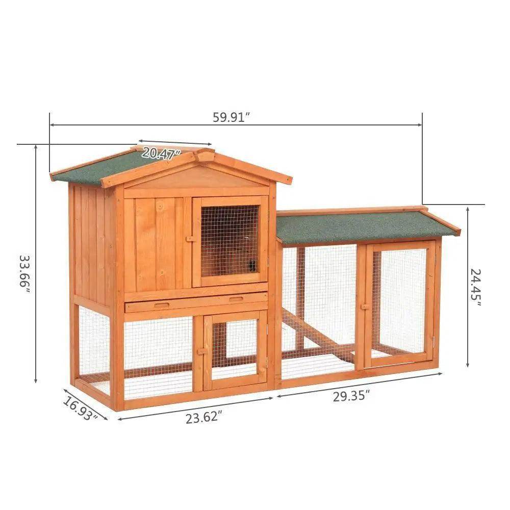 61" Wooden Chicken Coop - Simply Petastic